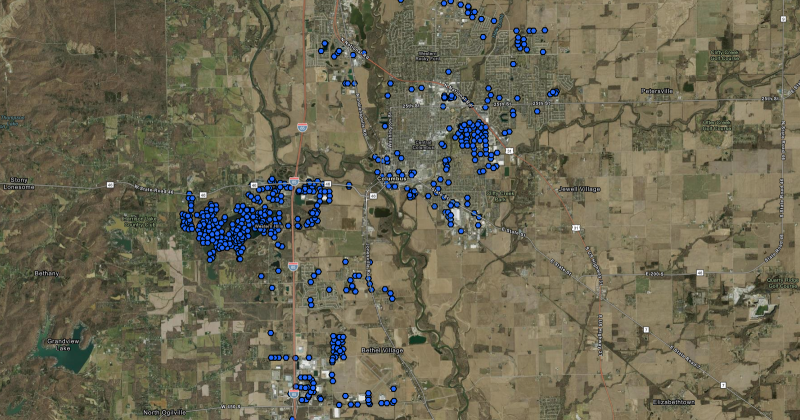 Hydrant flushing map